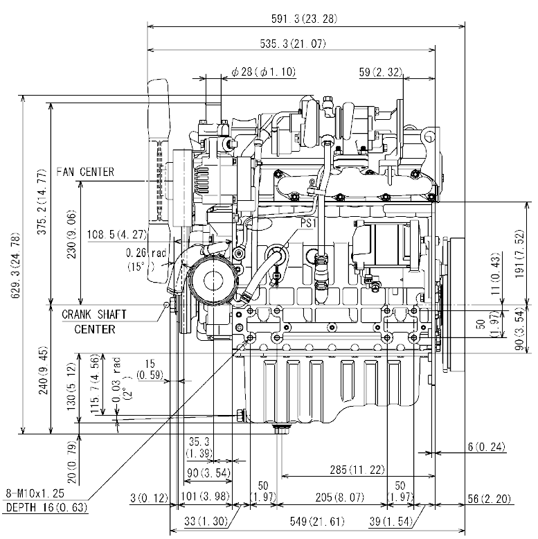 KUBOTA V1505