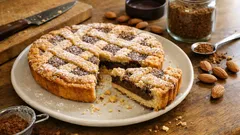 Crostata del nonno al caffè e cacao: crema vellutata e frolla al cacao