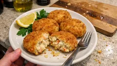 Cotolette di merluzzo e gamberi al forno: croccanti fuori, morbide dentro