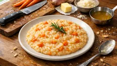 Risotto alle carote cremoso: il trucco della purea per una mantecatura perfetta