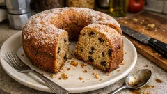 Ciambellone all’orzo soffice con uvetta: il dolce da colazione che profuma di casa