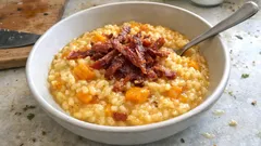 Risotto zucca e speck cremoso: il trucco per farlo “all’onda”