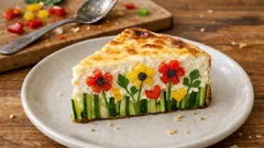 Frittata fiorita al forno con ricotta: morbida, colorata e perfetta per far amare le verdure