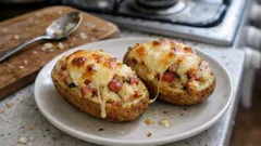 Patate ripiene pancetta e scamorza: filanti e dorate in friggitrice ad aria