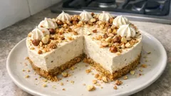 Cheesecake alla crema di nocciola senza cottura: cremosa e stabile al primo colpo