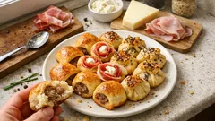 Rustici da buffet di pan brioche allo yogurt: 3 ripieni in un solo impasto