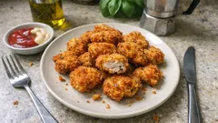 Nuggets di pollo fatti in casa: croccanti fuori e morbidi dentro, con un trucco in frigo