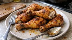 Fusi di pollo in friggitrice ad aria: dorati fuori e succosi dentro, con marinatura secca