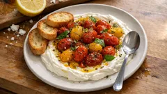 Crema di feta e pomodorini arrosto: l’antipasto fresco che fai in anticipo